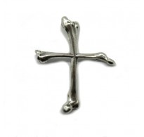 PE001326 Handmade sterling silver pendant Bones Cross solid hallmarked 925